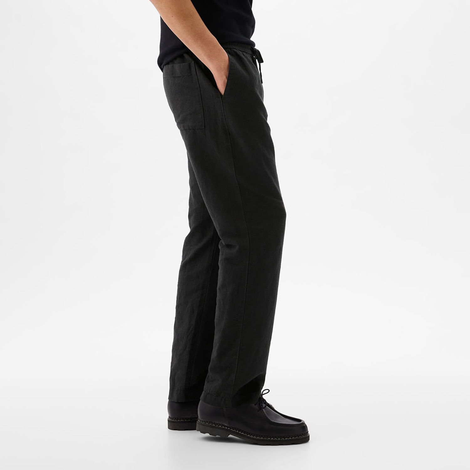 Панталони GAP Linen Pull On Pants Moonless Night Тъмно синьо | 870590-02, 1