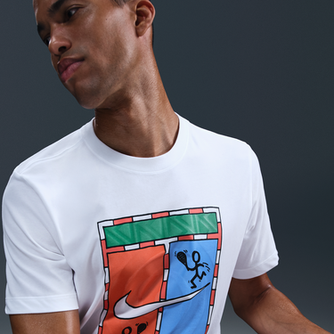 Тениска Nike NikeCourt Dri-FIT Tennis T-Shirt Бяло | HJ3470-100, 3