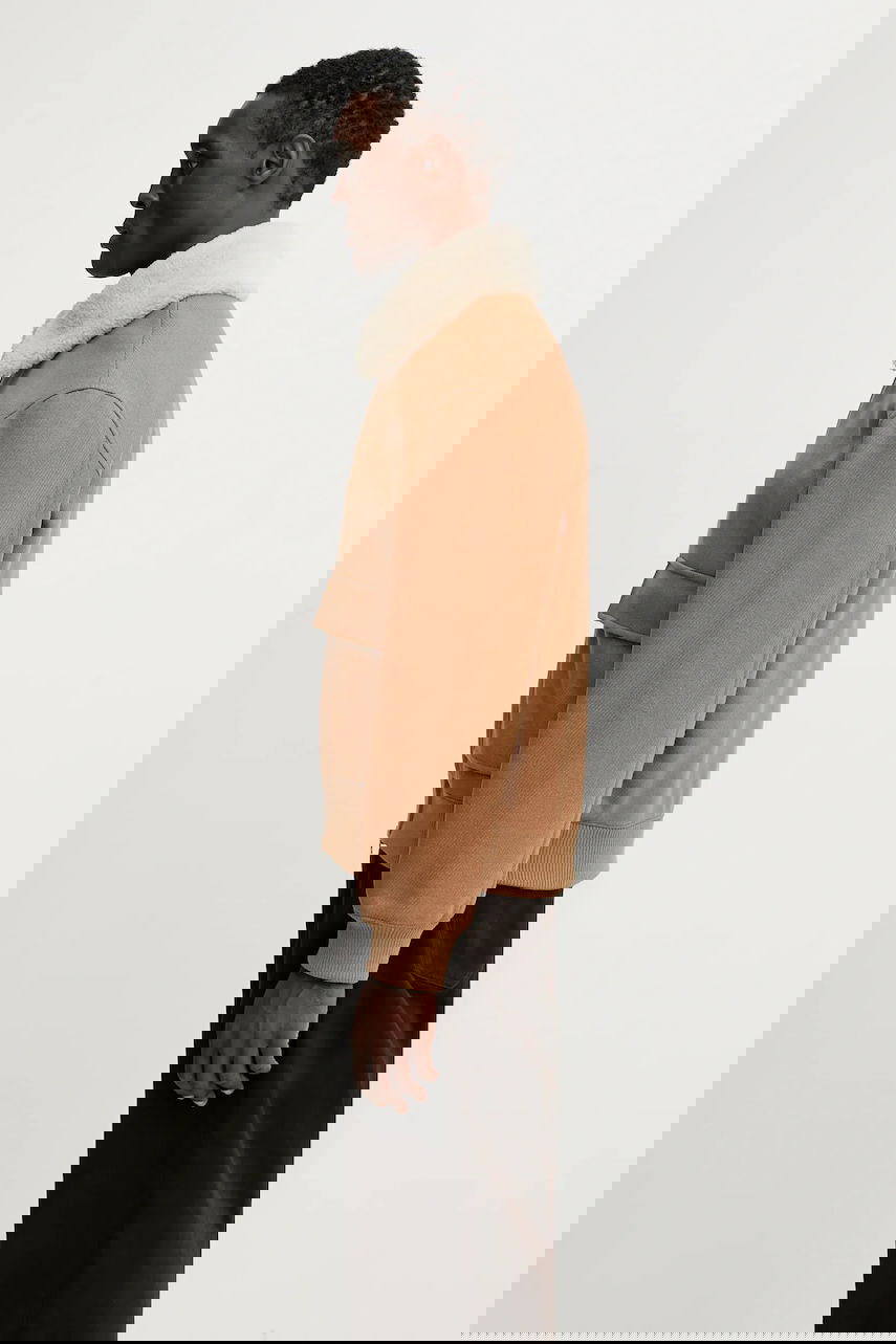 Яке бомбър MAISON KITSUNÉ Shearling Collar Jacket Кафяво | PM02140WM2030, 1