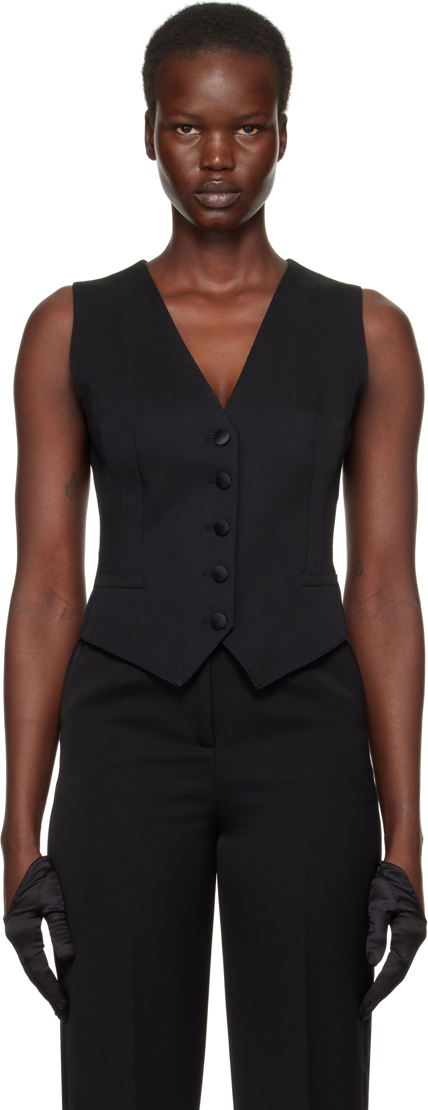 Жилетка Dolce & Gabbana Gabardine Wool Vest Черно | F791MT FU28J, 0