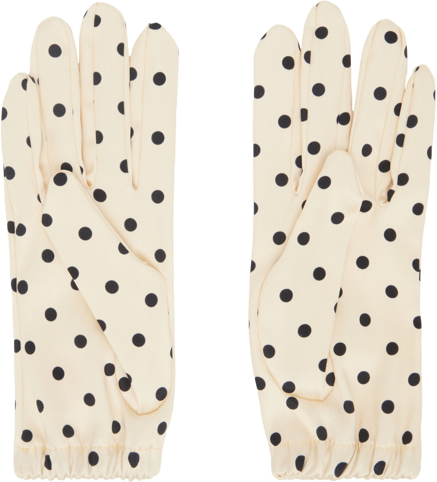 Ръкавици Valentino Valentino Garavani VLogo Signature Polka Dot Silk Gloves Бежово | 6W0GD00HAEM, 1
