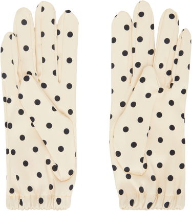 Ръкавици Valentino Valentino Garavani VLogo Signature Polka Dot Silk Gloves Бежово | 6W0GD00HAEM, 1