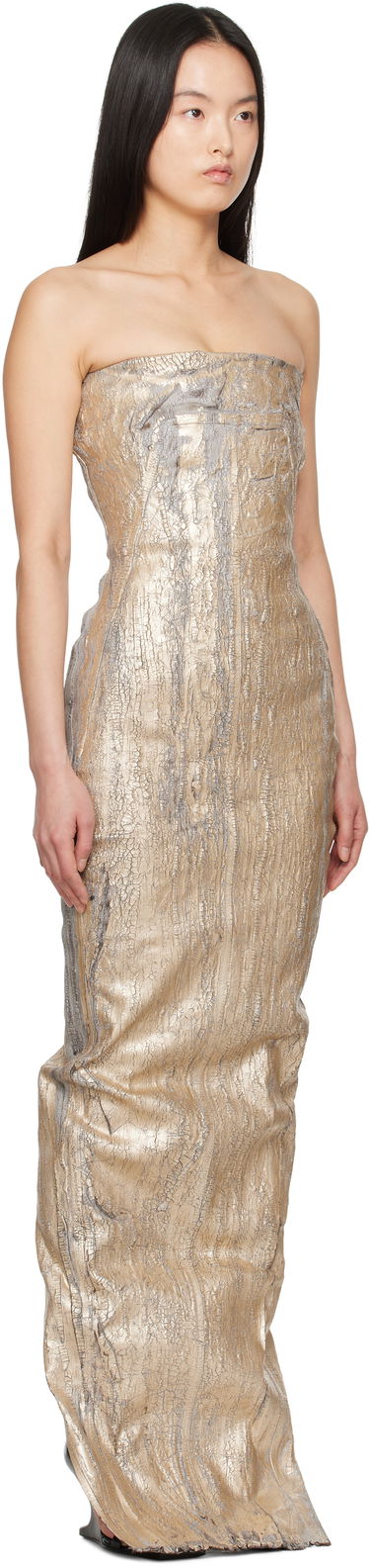 Pокля Rick Owens Rick Owens Hollywood Bustier Gown Металик | RP01E7524 SGMC, 1