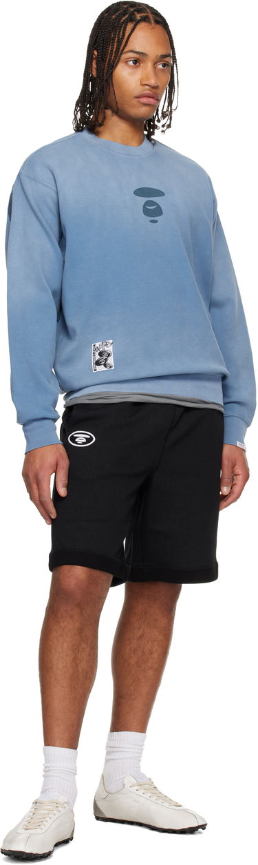 Къси панталони AAPE by A Bathing Ape Reversible Moonface Logo Sweat Shorts Черно | AAPSPMC602XXNBKX, 3