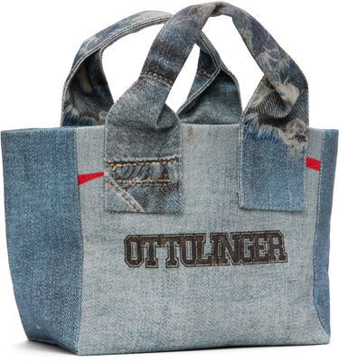 Голяма пазарска чанта Ottolinger Ottolinger Mini Denim Tote Bag Синьо | 12890052801, 1
