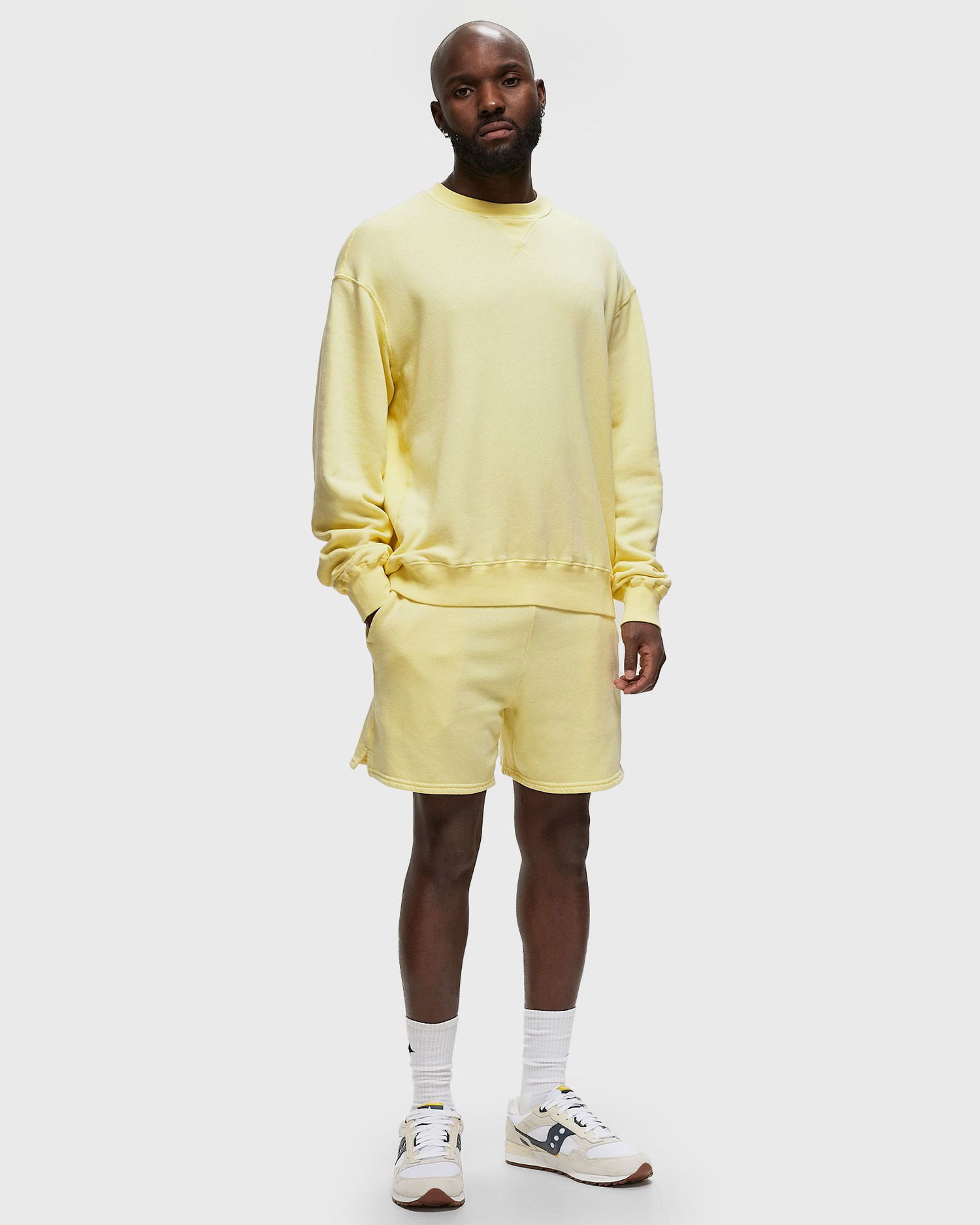 Къси панталони John Elliott Vintage Fleece Shorts Жълто | C65D53112A, 1