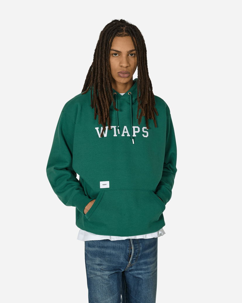 Суитчър WTAPS Academy Hooded Sweatshirt Green Зелено | 241ATDT-CSM04 GRN