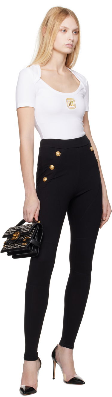 Чанта през рамо Balmain Balmain B-Buzz 24 Canvas and Leather Bag Черно | EN1DA829TJGH, 3