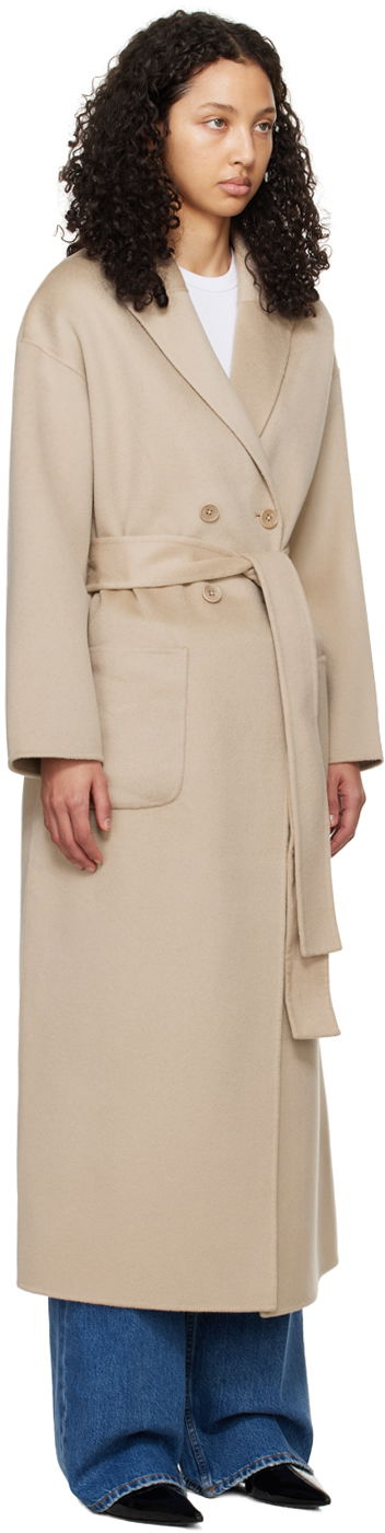 Тренчкот Anine Bing Long Wrap Beige Wool Coat Бежово | A-01-4016-280, 1