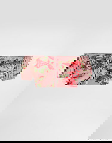 Съкратен топ Dolce & Gabbana Rose Bouquet-print Cotton Off-the-Shoulder Cropped Top with Front Ties Многоцветен | F7AV0THS5UTHF5ZN, 0