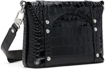 Чанта през рамо Vivienne Westwood Kim Croc-Effect Orb Crossbody Черно | 48030007U-L0099-, 2