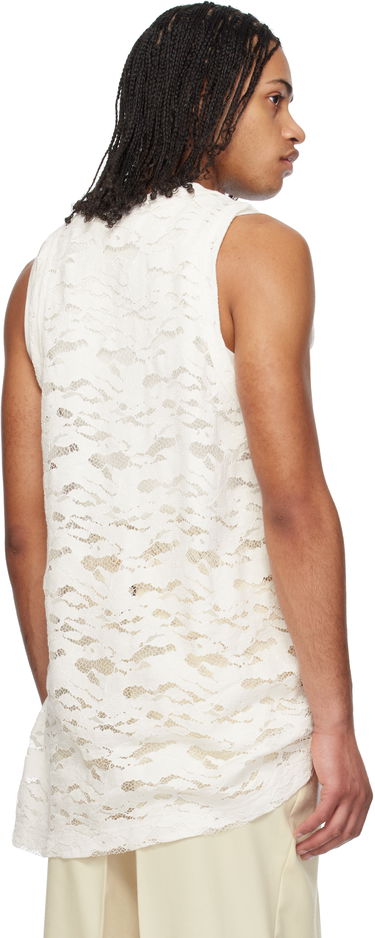 Потник Comme des Garçons Homme Plus Raschel Lace Tank Top Бяло | PO-T039-051, 2