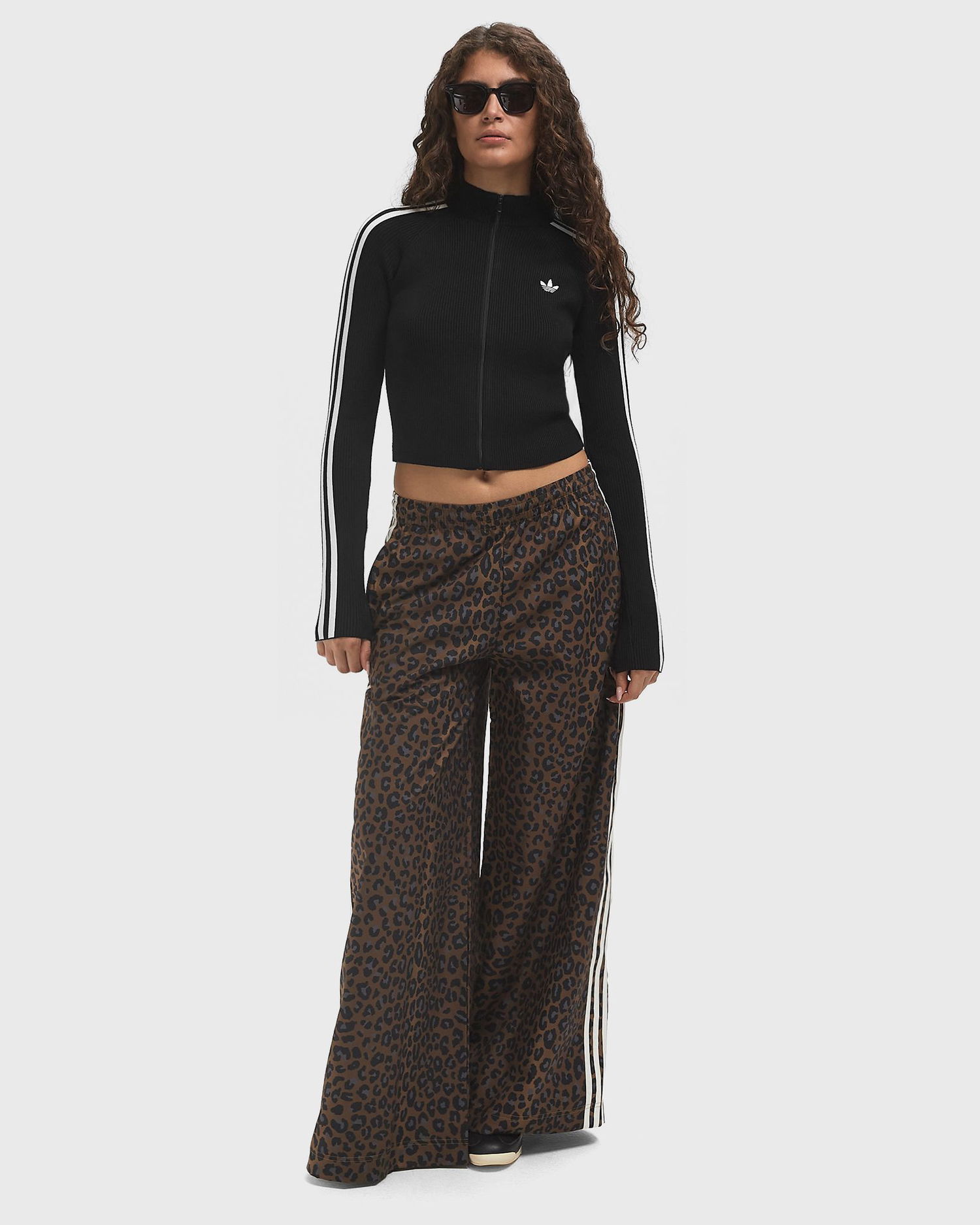 Пуловер adidas Performance Adicolor Slim-Fit Knit Top Черно | JY2597, 1