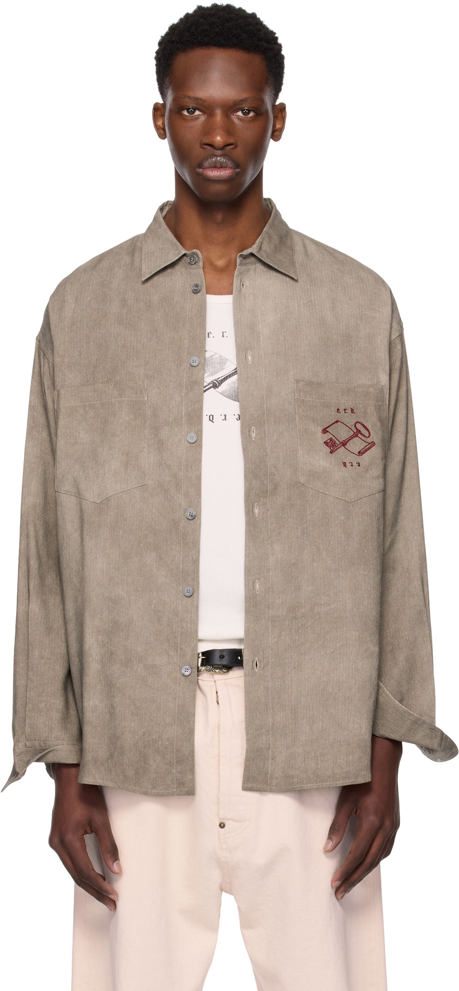 Риза Enfants Riches Déprimés Enfants Riches Déprimés Artist Buttondown Shirt Зелено | 040-248, 0