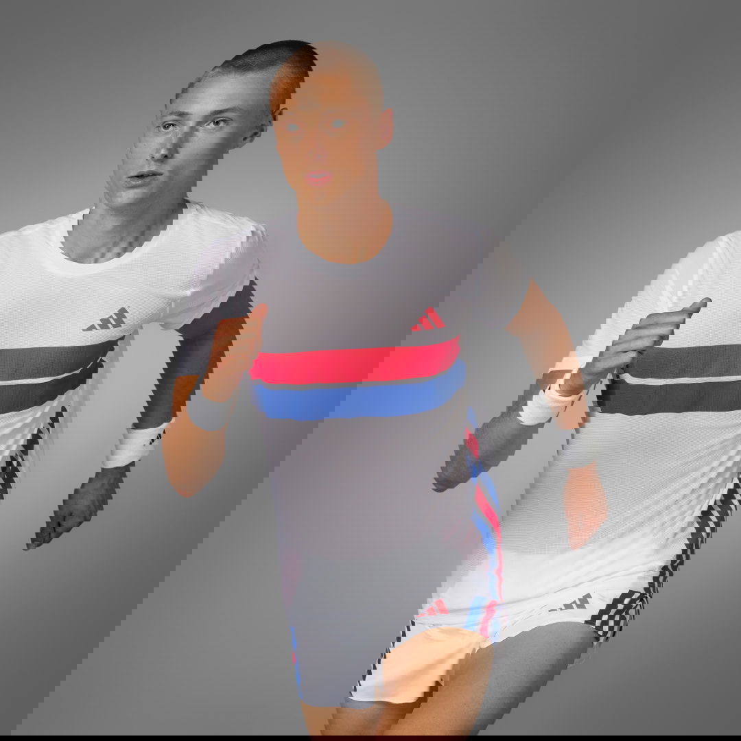 Тениска adidas Performance Adizero Retro Running T-Shirt Бяло | JD7315, 0