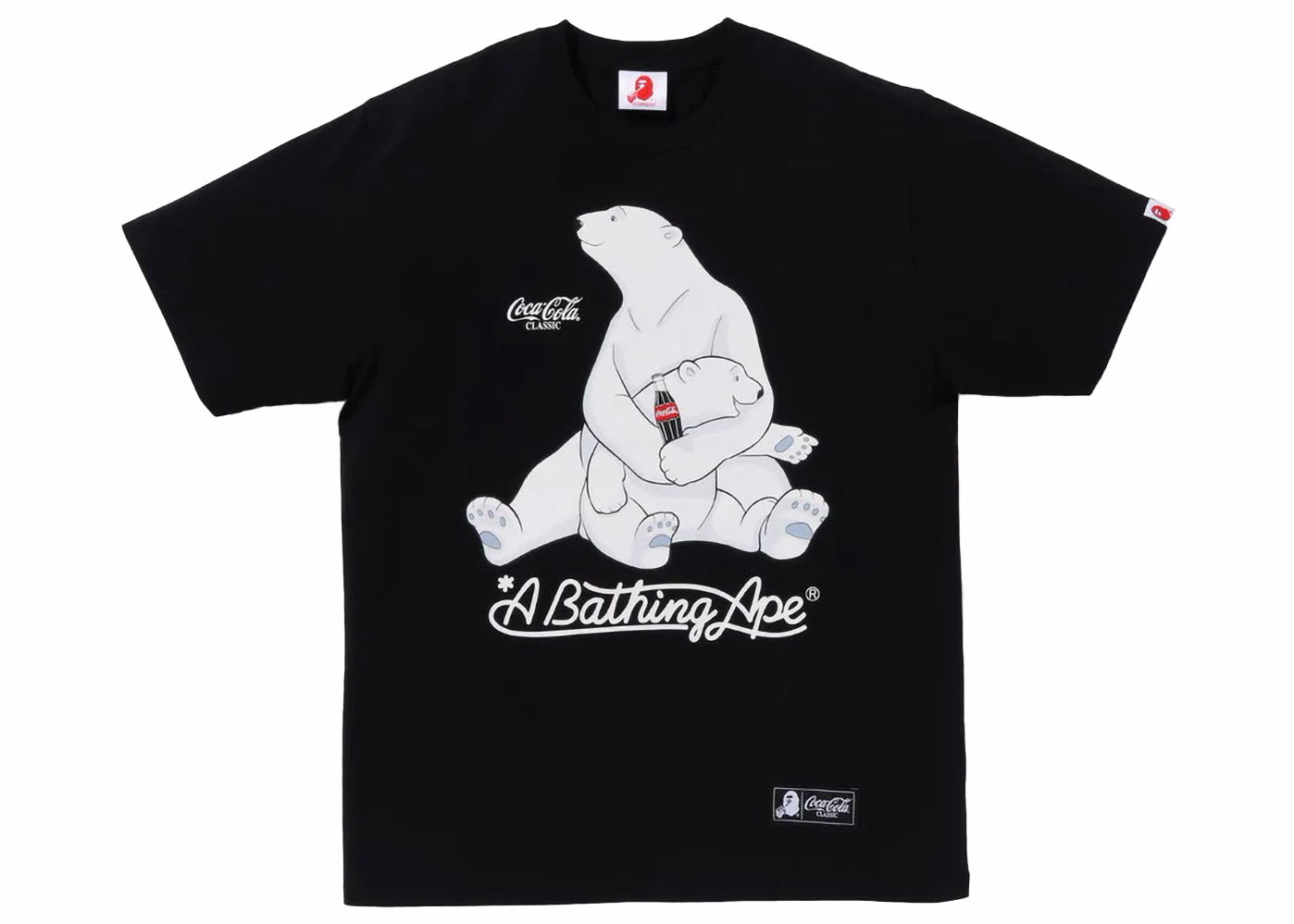 Тениска BAPE BAPE x Coca-Cola Polar Bear Tee Black Черно | 1J73-110-911, 0