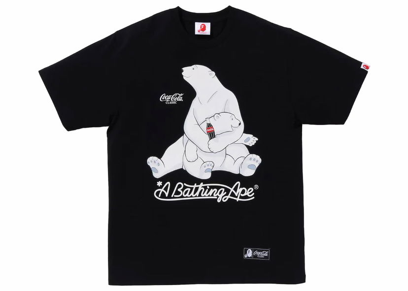 Тениска BAPE BAPE x Coca-Cola Polar Bear Tee Black Черно | 1J73-110-911