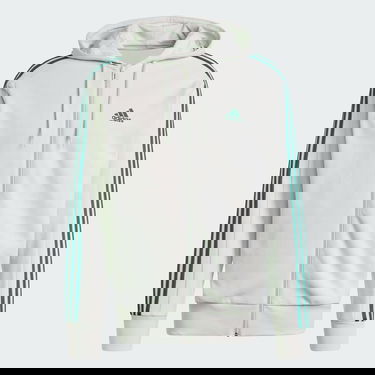 Суитчър adidas Performance Essentials French Terry 3-Stripes Full-Zip Бяло | IX0174, 3