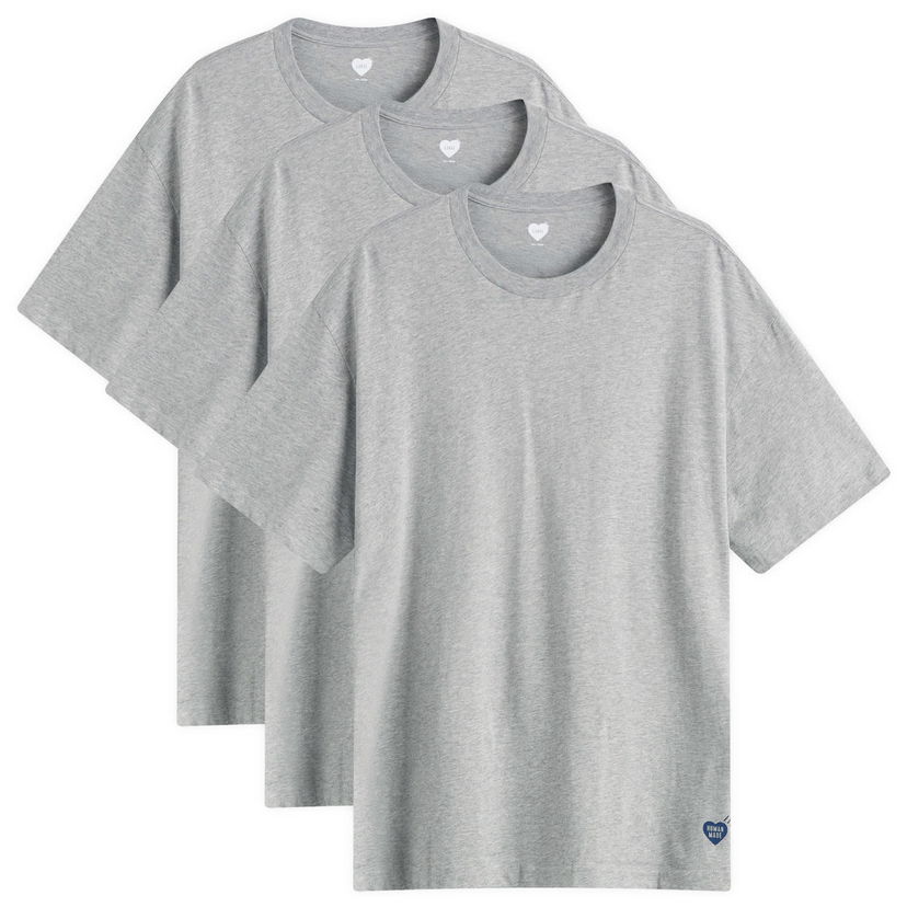 Тениска Human Made 3-Pack T-Shirt, Size Large, Human Made Сиво | HM30CS037-GRY
