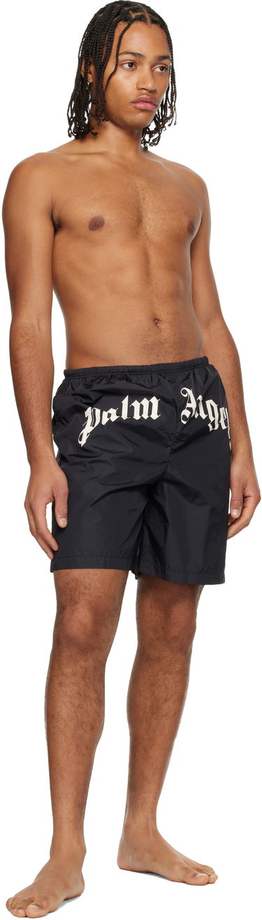 Бански Palm Angels Curved Logo Swim Shorts Черно | PMFD018C99FAB0011003, 3