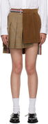 Thom Browne Gunclub Check and Corduroy Pleated Miniskirt