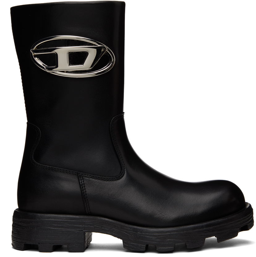 Кецове и обувки Diesel D-Hammer Bkr D W Logo Boots Черно | Y03692 P4471