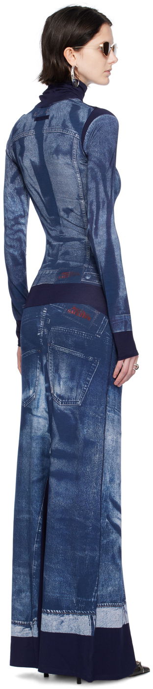 Пола Jean Paul Gaultier Gaultier Trompe L'oeil Maxi Dress Синьо | 23/15-F-RO068-J530-5950, 2