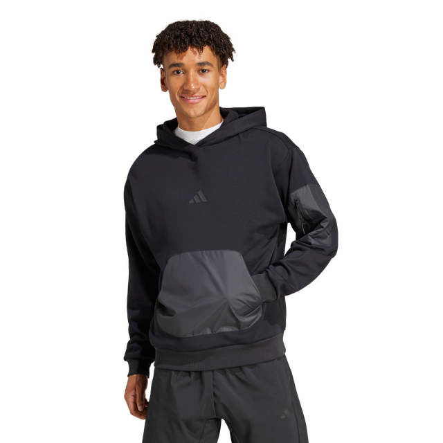 Mixed Material Hoodie