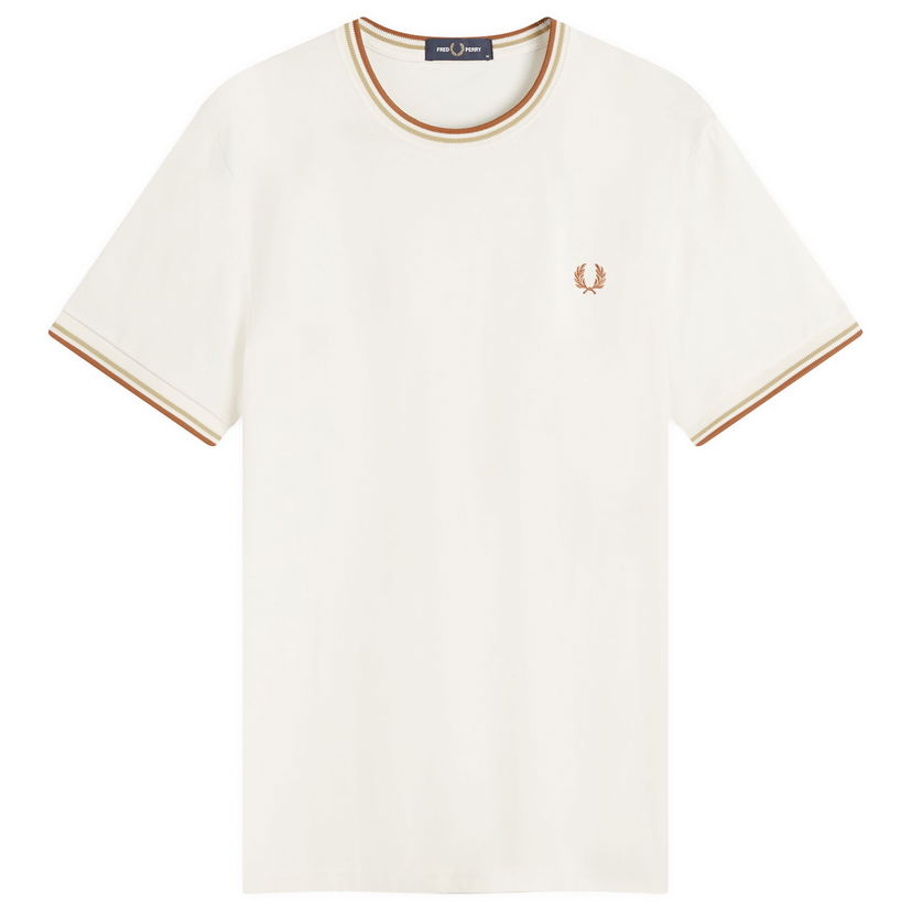 Тениска Fred Perry Men's Twin Tipped T-Shirt Бяло | M1588-X01