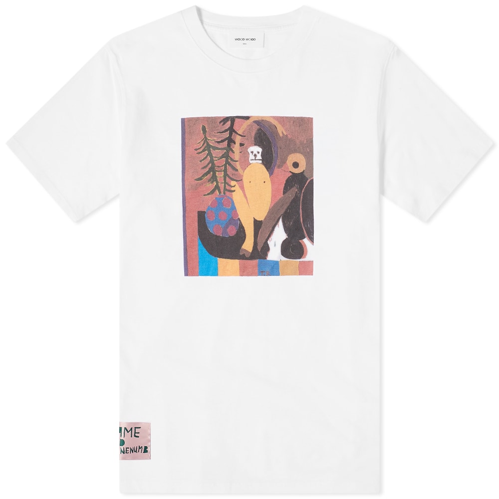 Тениска WOOD WOOD Yellow Monkey Tee Бяло | 12235711-2491-0001, 0