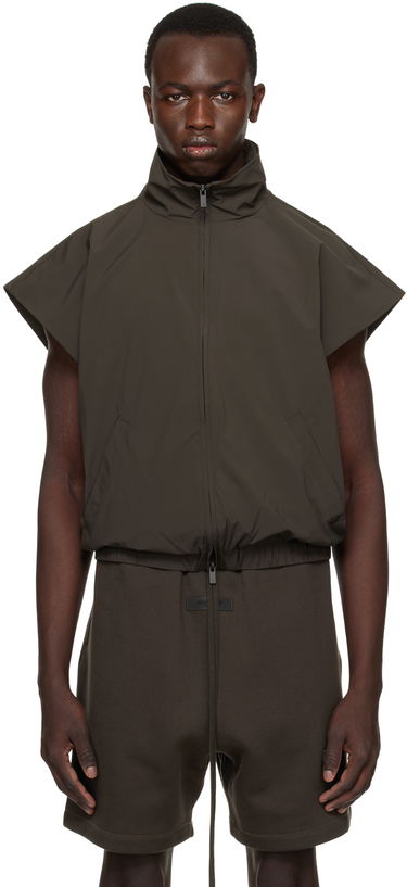 Жилетка Fear of God Fear of God ESSENTIALS Zip Vest Кафяво | 202BT225005FW, 0