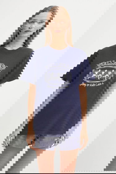 Тениска Sporty & Rich Sporty & Rich Wellness T-Shirt Тъмно синьо | TO043620126BL106, 1