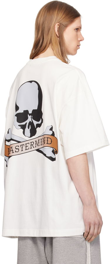 Тениска Mastermind WORLD Mastermind World Oversized Skull Tattoo T-Shirt Бяло | MW25S14-TS050-022, 2