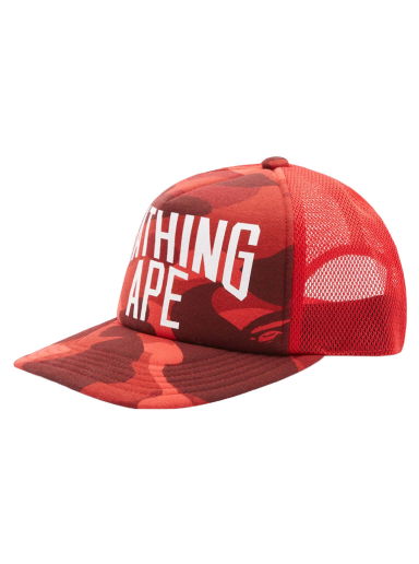 Шапка с козирка BAPE Color Camo NYC Logo Mesh Cap Червено | 001CPI801004M-RED