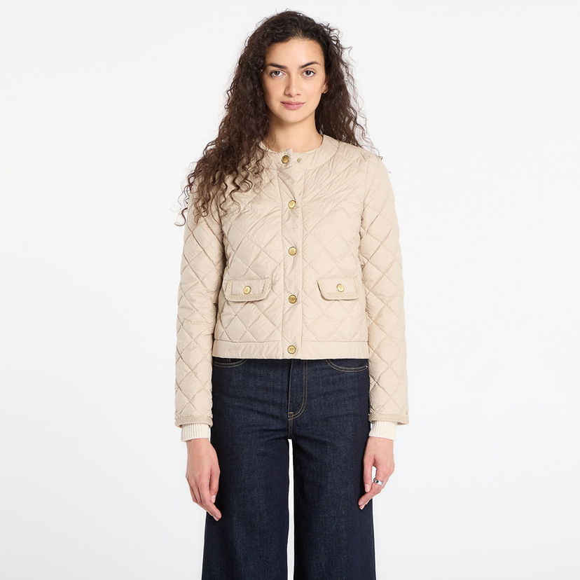 Яке Tommy Hilfiger Quilted Button-Front Collarless Jacket Бежово | WW0WW47449 RBV