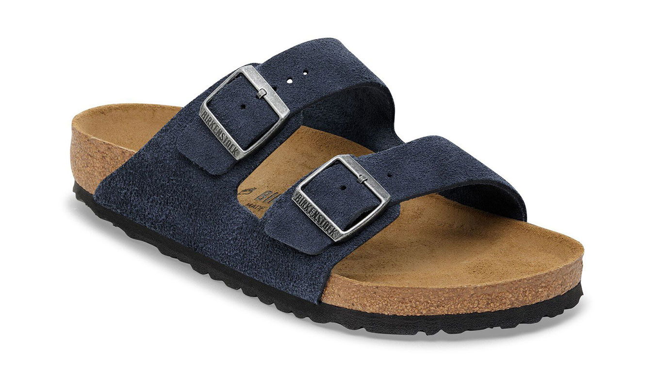 Кецове и обувки Birkenstock Arizona Suede Leather Narrow Fit Тъмно синьо | 1030895, 0