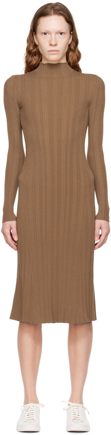Pокля BOSS Sharima Knit Midi Dress Кафяво | 50477147 10244208, 0