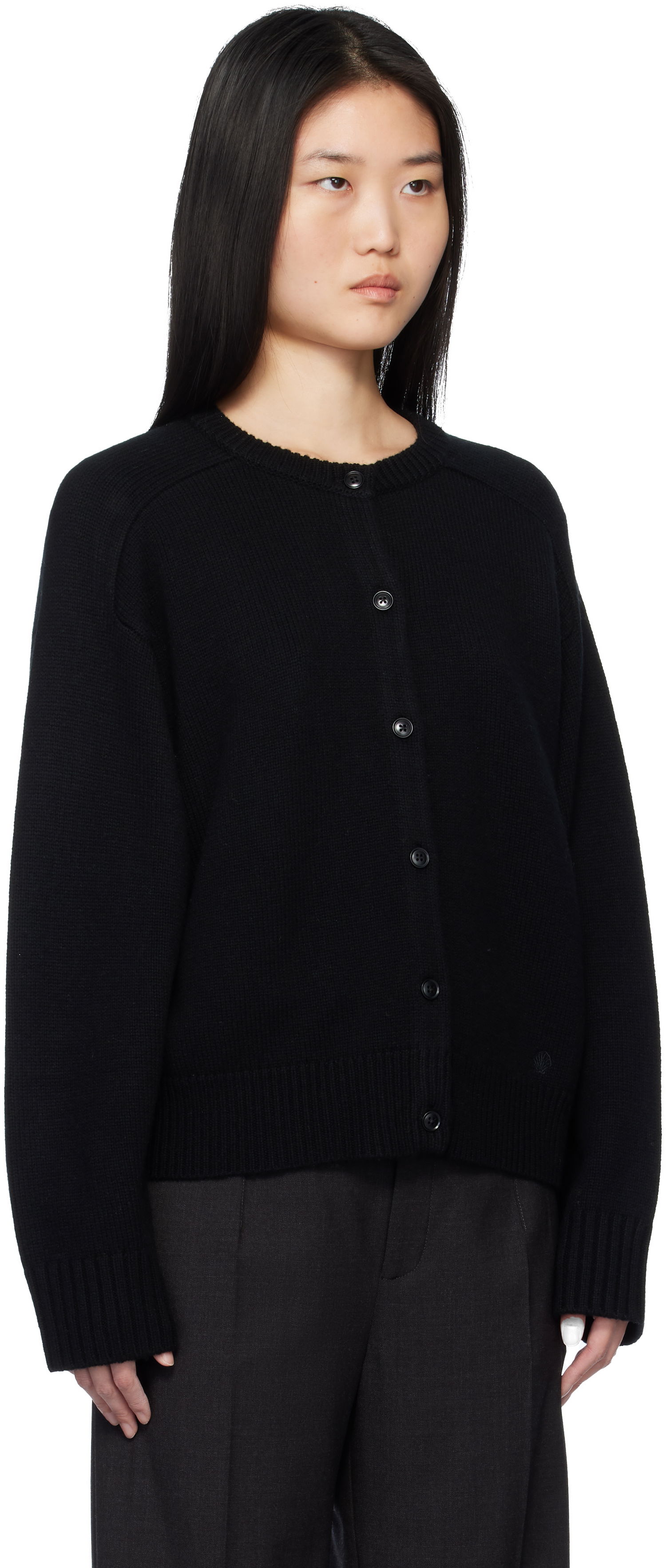Пуловер Loulou de Saison Loulou de Saison Aidar Cardigan Черно | AIDAR, 1