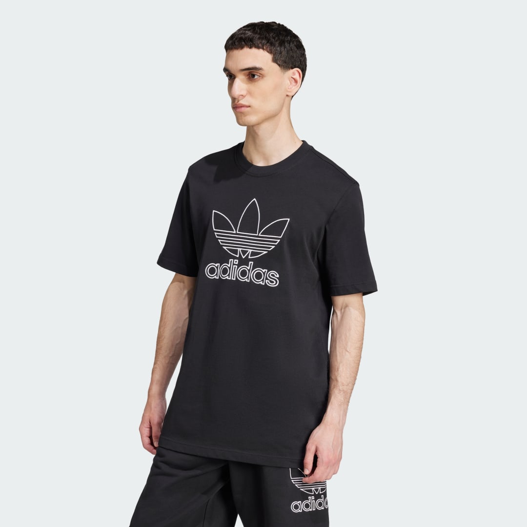 Тениска adidas Performance Outline Trefoil T-Shirt Черно | JP1088, 0