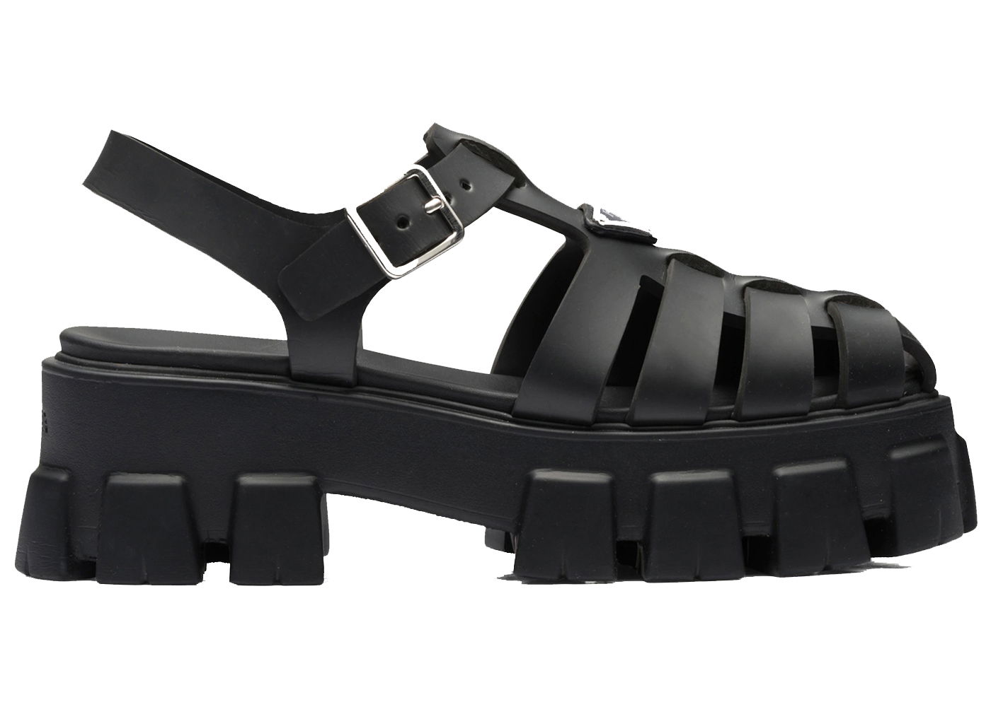 Кецове и обувки Prada Monolith Foam Rubber 55mm Sandals Черно | 1X853M_3LKK_F0002_F_055, 0