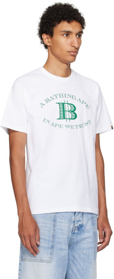 Тениска BAPE Money 'B' Logo T-Shirt Бяло | 001TEL301058M, 1