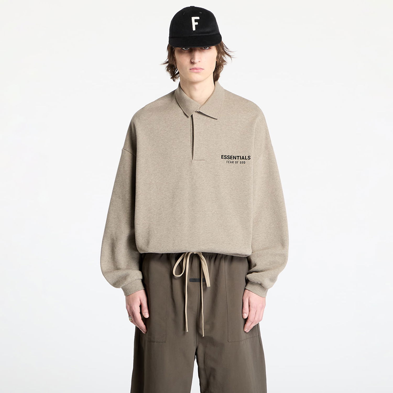 Поло тениска Fear of God Fleece Hoodie Heather Бежово | 192HO246259F-367, 0
