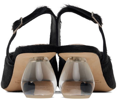 Кецове и обувки Simone Rocha Simone Rocha Pointed Slingback Heels with Crystal Embellishment Черно | LH14B 0794, 1