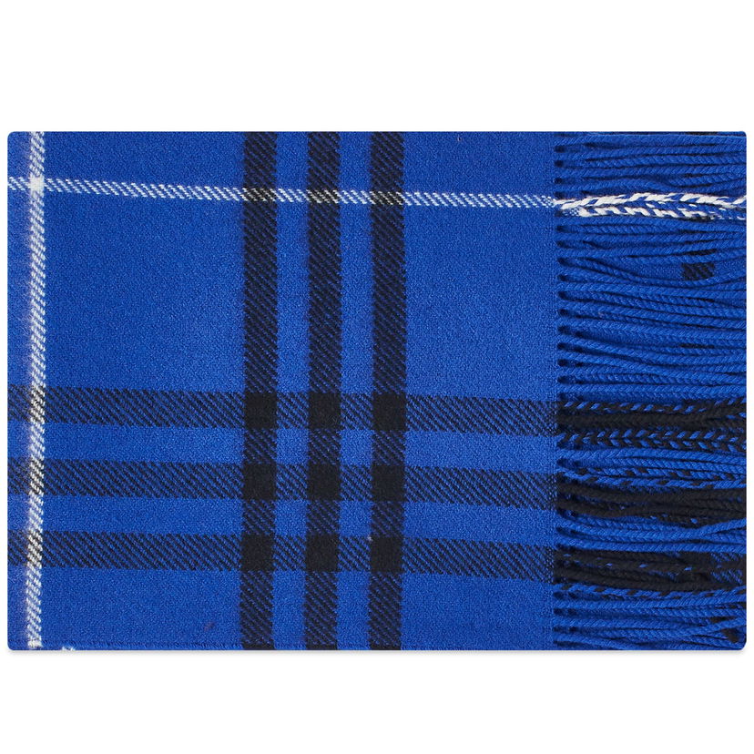 Шал Burberry Tartan Blend Merino Scarf Knight Тъмно синьо | 8073684-B7323