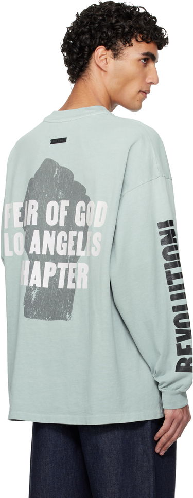 Тениска Fear of God Fear of God 'Disciple' Relaxed Long Sleeve T-shirt Тюркоазено | FG25FW10-10404HWJ-974, 2