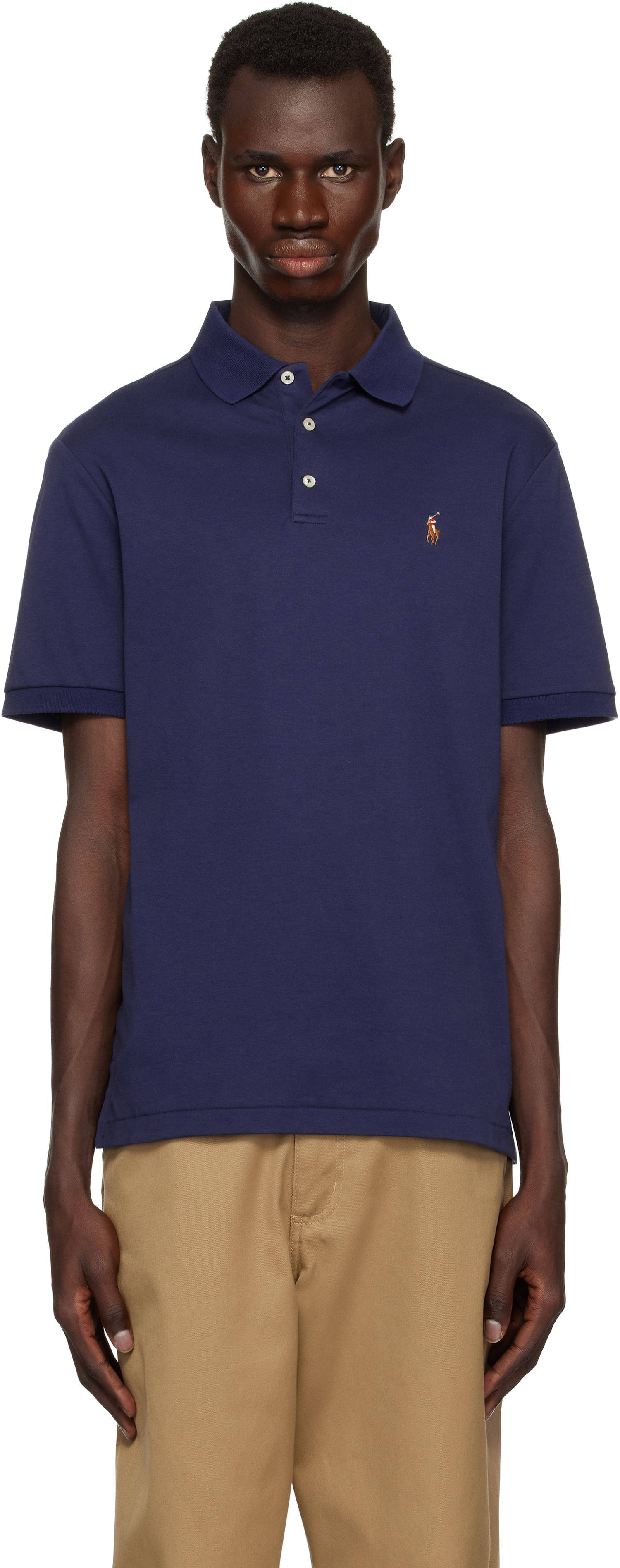Поло тениска Polo by Ralph Lauren Polo Ralph Lauren Classic Fit Soft Cotton Polo Тъмно синьо | 710666999003, 0