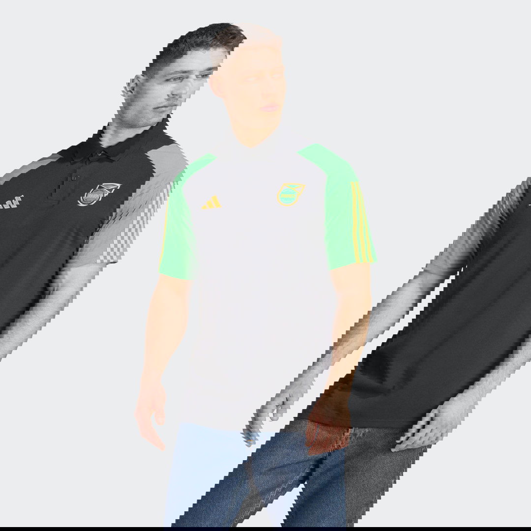 Поло тениска adidas Originals Jamaica Tiro 23 Cotton Polo Shirt Черно | HS5225, 0