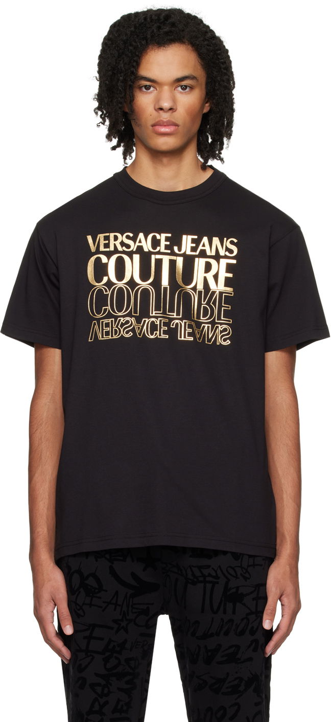 Тениска Versace Bonded T-Shirt Черно | E76GAHT10_ECJ00T, 0