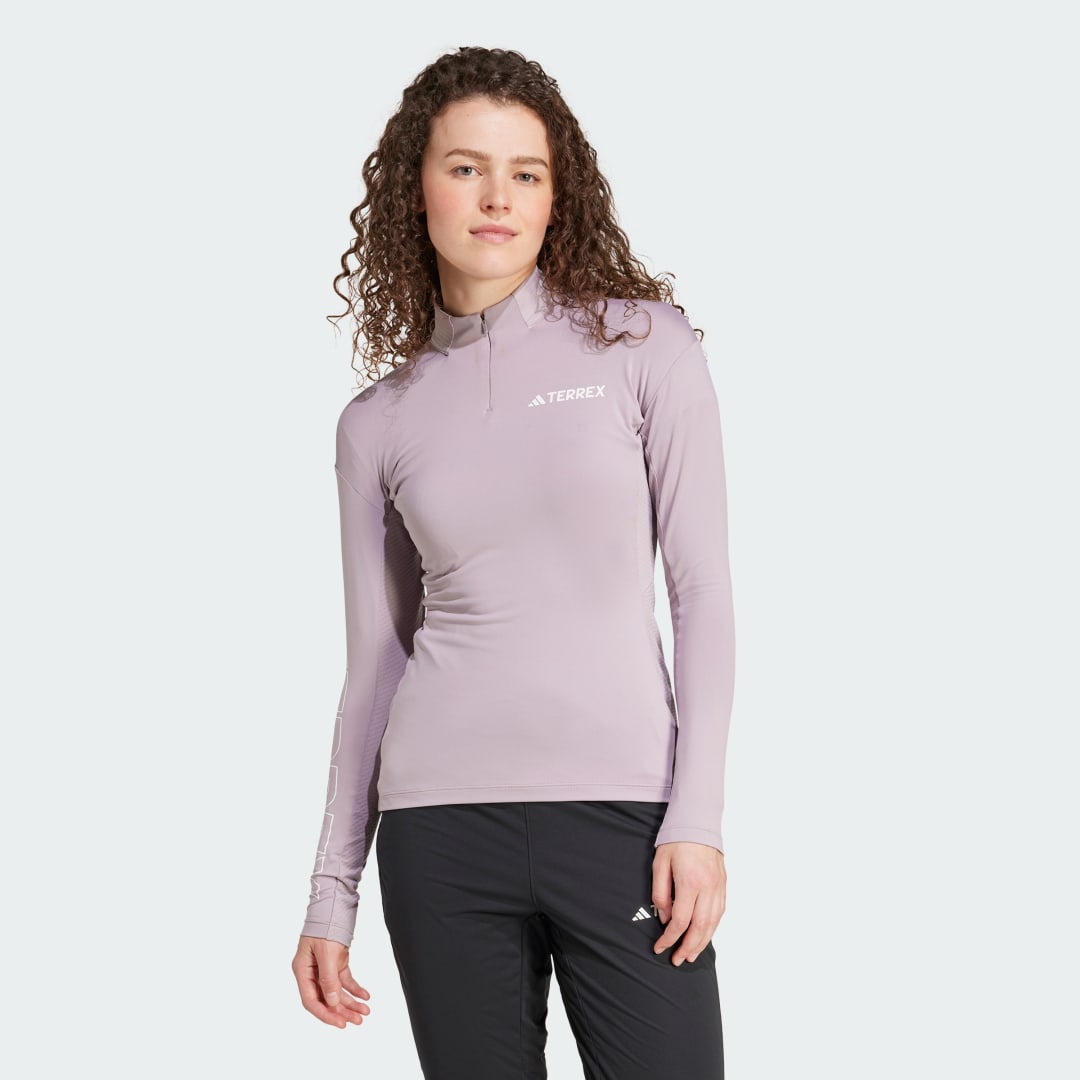 Тениска adidas Performance Terrex Xperior Long Sleeve Лилаво | IW9184, 0