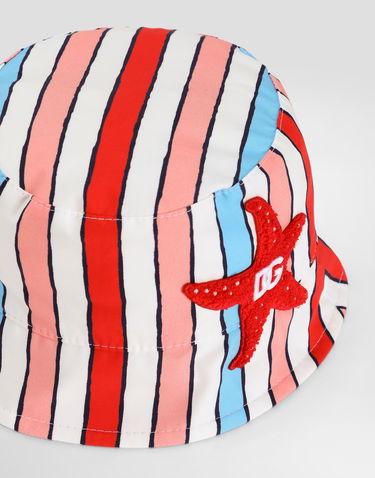 Шапка Dolce & Gabbana Striped Poplin Bucket Hat with Starfish Applique Многоцветен | LB5H07HS5UNHA5YQ, 2